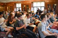 students, LALS, 2019, Linderman, lecture, library